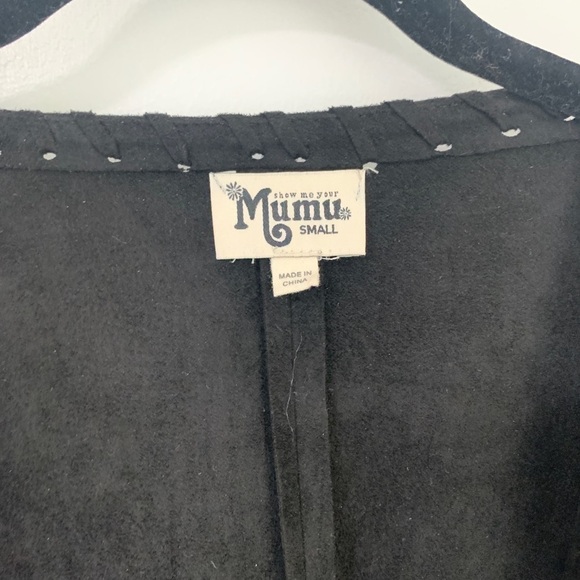 Show Me Your Mumu Marfa Fringe Jacket in Black Faux Suede - Picture 8 of 9